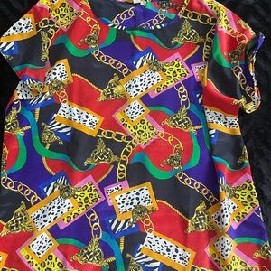 80s inspired print top